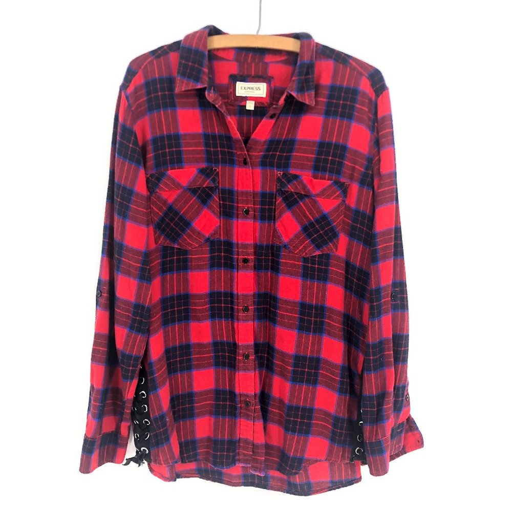 Express Lace Up Side Flannel L